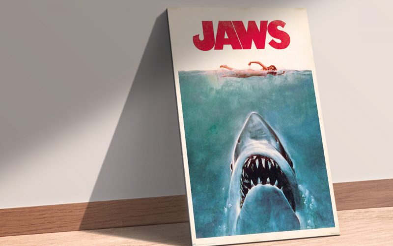 Poster de cine clásico de tiburón. El regalo perfecto.