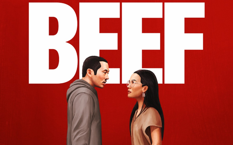 Steven Yeun y Ali Wong en sus papeles protagonistas de Beef